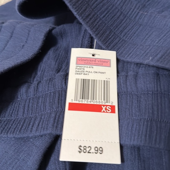 NWT Vineyard Vines Gauze Pull On Pant, Color:  Deep Bay, Size XS - Picture 2 of 9